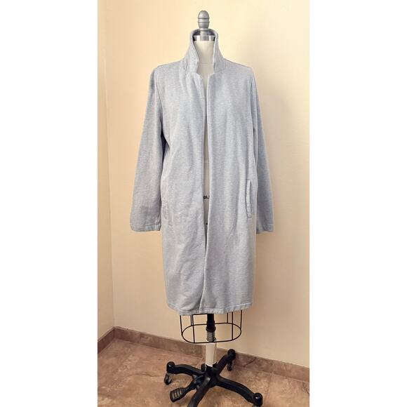Forever 21 Gray Women's Duster Jacket Longline Coat Open Front Size Small - Picture 1 of 5
